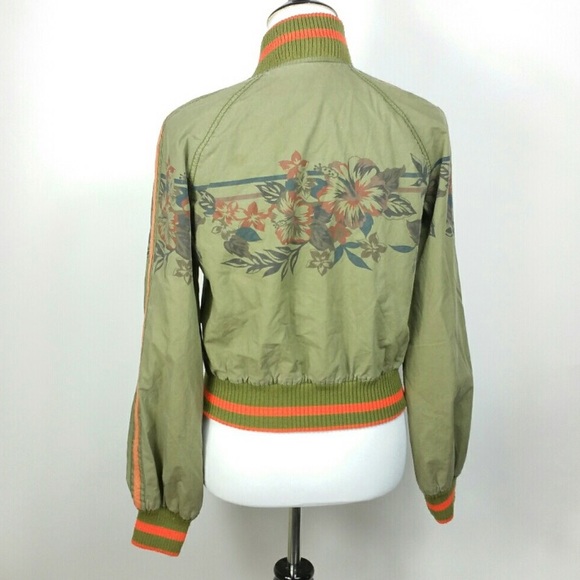 Free people hibiscus flower bomber jacket - Picture 3 of 4